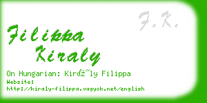 filippa kiraly business card